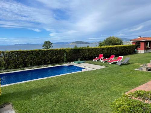 Amanecer En O Mar, Casa En Baiona Con Piscina