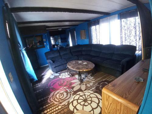 Blue Mobile Home