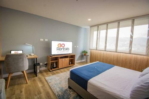 Apartamento Top Floor Studio! Poblado, A/c, Coworking, Gym 1416
