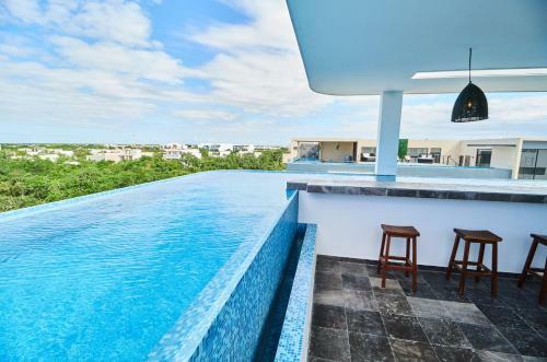 Apartamento Lively Stylish Studio Perfect For Couples Awesome View From Rooftop Terrace Infinity Pool