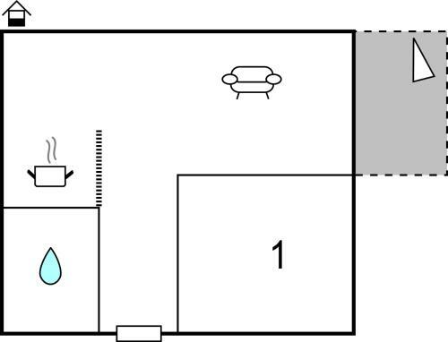 Awesome Apartment In Turanj With 1 Bedrooms