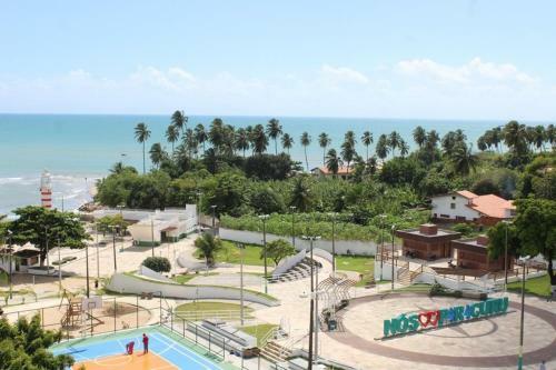 Apartamento Flat Com Varanda E Vista Mar