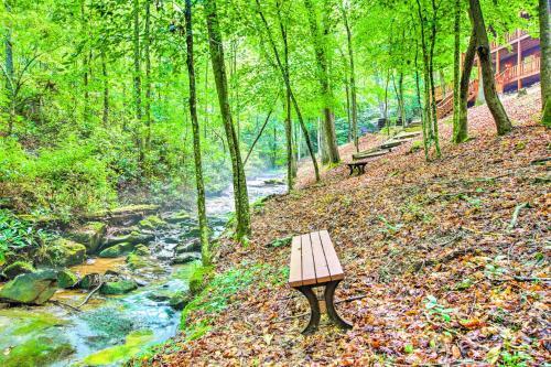 Woodsy Georgia Abode With Decks And Creek On-site