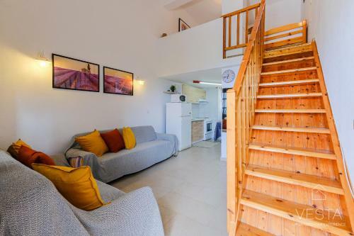 Ilios Loft Apartment With Sea Views, 200m From Beach