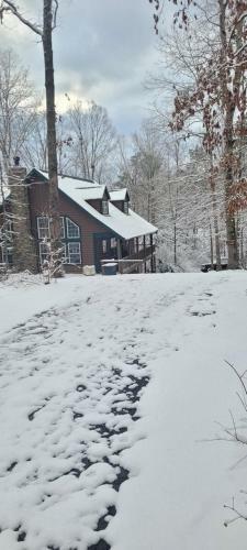 Villa Cozy Creekside Log Cabin W Firepit, Hot Tub, Wifi