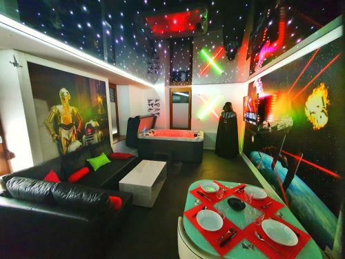 Apartamento -galaxy Spa-jacuzzi-insolite-4pers-jardin-spa-clim