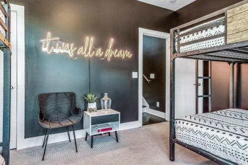 Big New And Modern With Skyline View Mural And Ping Pong
