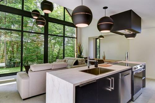 Large Windowed Chalet Surrounded By Nature