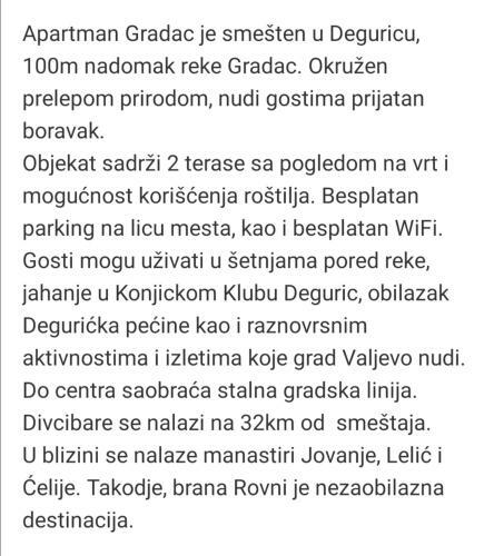 Apartman Gradac Deguric