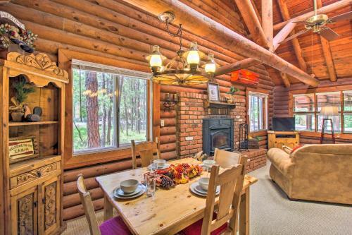 Pinetop Log Cabin With Fire Pit, Near Trails!