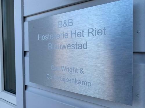 Bed & Breakfast Hostellerie "het Riet" Blauwestad