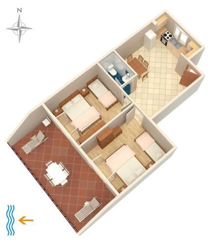 Hostal Double Room Punat 5414a