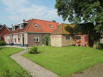 Oldest House Of Jelsum In The Middle Of The Frisian Landscape Nearby Leeuwarden