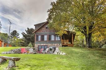 Lakefront Mercer Cabin With 2 Lofts, Fire Pit And Porch