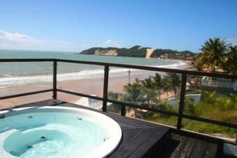 Flat Completo A Beira Mar Com Vista Exuberante No Blue Marlin Apartments