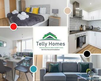 10 Percent Off Weekly And 20 Percent Off Monthly Bookings - Marigold Unit At Telly Homes Limited Birmingham City Centre -2 Bedroom Apartment, Free Wifi