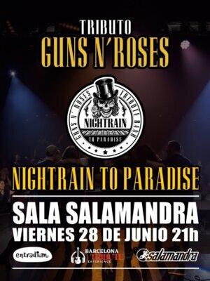 Tributo a Guns N\&#39;Roses con Nightrain to Paradise, Noche Guns And Roses
